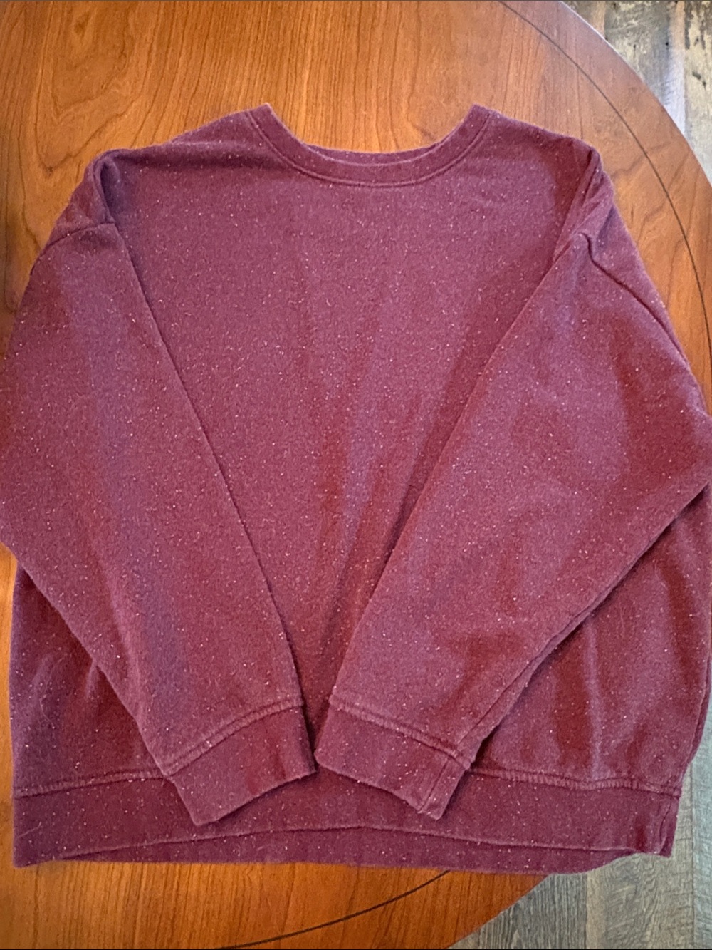 Lands' End Men's Crewneck Sweater — Burgundy Speckle